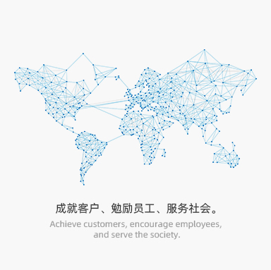 成就客戶(hù)、勉勵(lì)員工、服務(wù)社會(huì)。